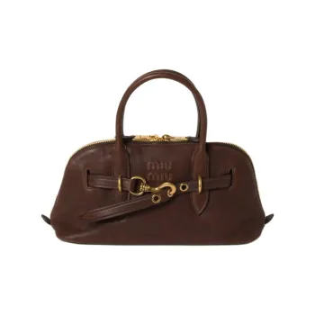 MIU MIU Nappa Leather Shoulder Bag Crossbody Bag Handbag Women's Briarwood