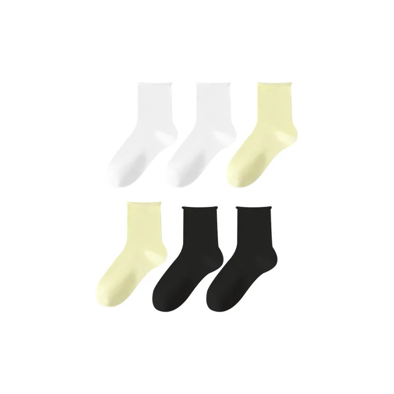H YXIANG Mid Calf Socks Women's 6 Pack-0