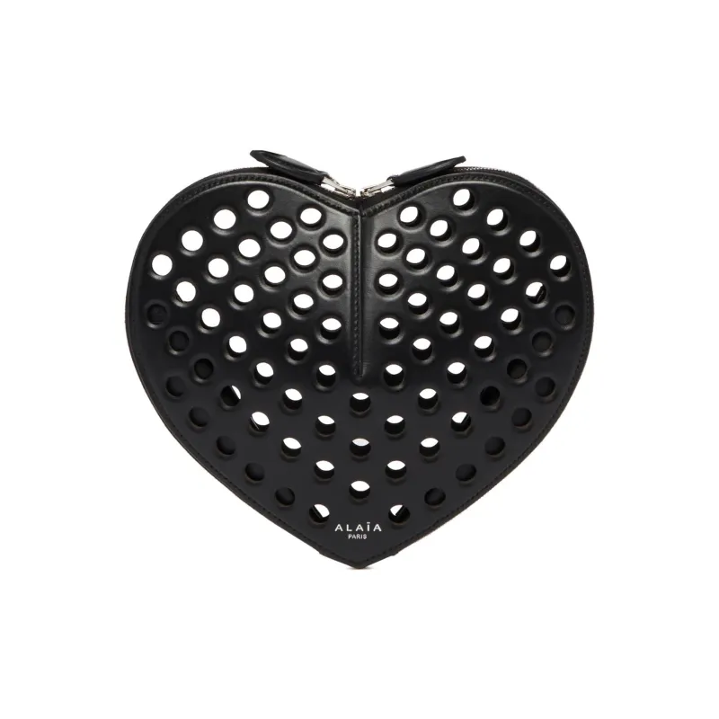 Alaia Le Cœur Perforated Detail Crossbody Bag-0