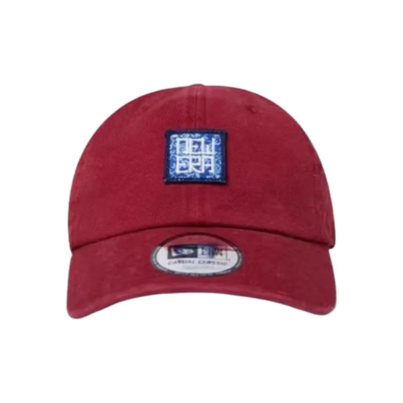 New Era Cotton Baseball Caps Unisex Deep Red-1