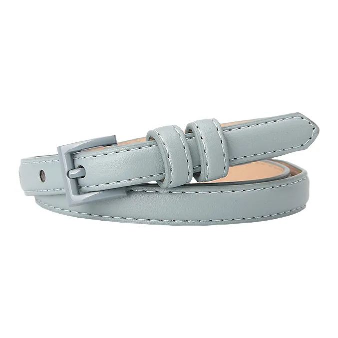 Emperor Penguin Fashion Dopamine Dressing Multi Color Student Decoration Denim Cow Leather Belts Women's Width  1.5cm-8