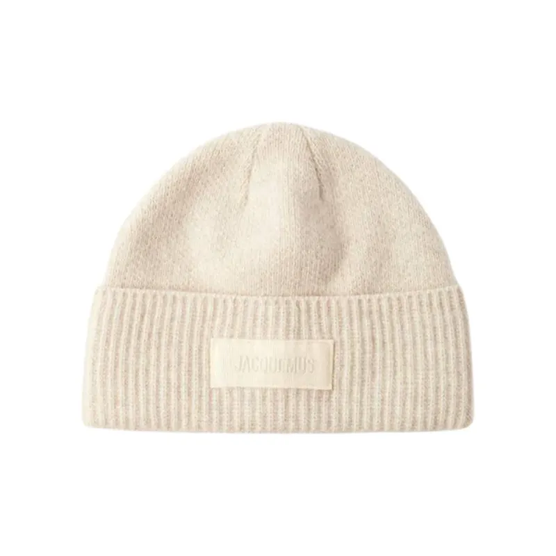 Jacquemus Milu Wool Beanies Men's Beige-0