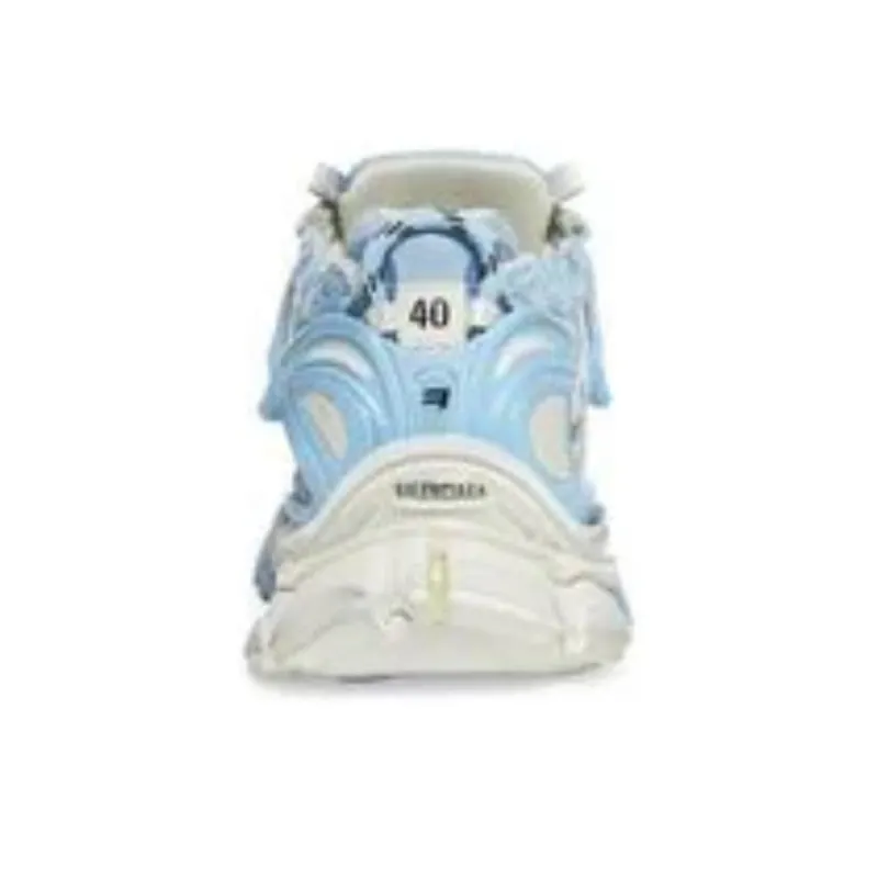 Balenciaga Runner Sneakers 'White Baby Blue Mesh And Nylon' Women's-4