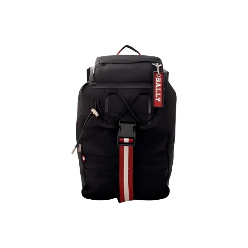 BALLY Fabric Backpack Men's Black-3