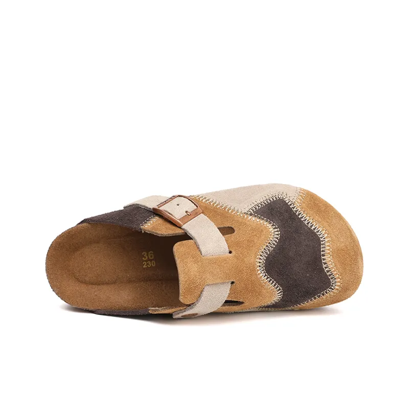 Khadgar Rubber Sole, Cork Sole, EVA Sole Slip Resistant Closed Toe Slippers Unisex-13