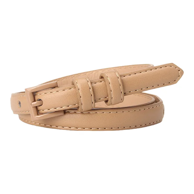 Emperor Penguin Fashion Dopamine Dressing Multi Color Student Decoration Denim Cow Leather Belts Women's Width  1.5cm-5