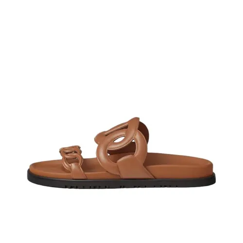 HERMES Extra Slide Slippers Women's Brown