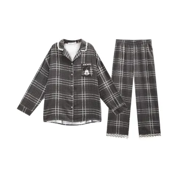 GUKOO x DISHINI LIANMINGKUAN Pajama Set Women's Light Cyan Gray