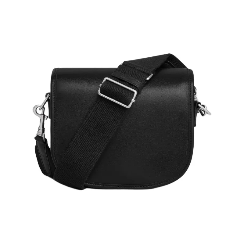 CELINE Besace Calfskin Shoulder Bag, Crossbody Bag Trumpets Men's Black-2