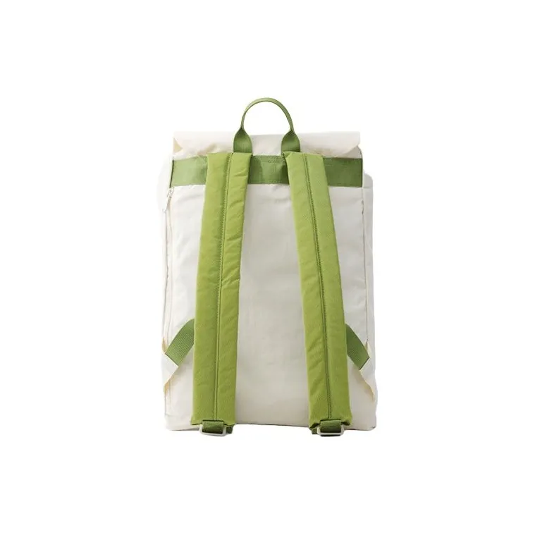 FION Fabric Backpack Regular Unisex Pearl White/Mint Green/Wilderness Black/Light Wisteria Purple-3