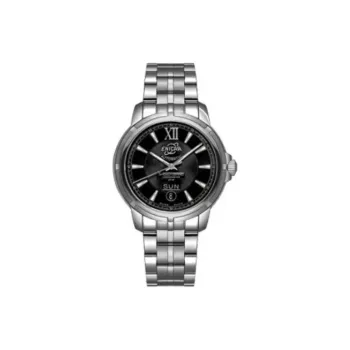 ENICAR Automatic Mechanical Movement Men's Watches Watch 41mm Black Dial Stainless Steel Case Stainless Steel Watchband