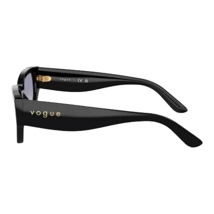 VOGUE Acetate Rectangular Sunglasses Women's Black-2
