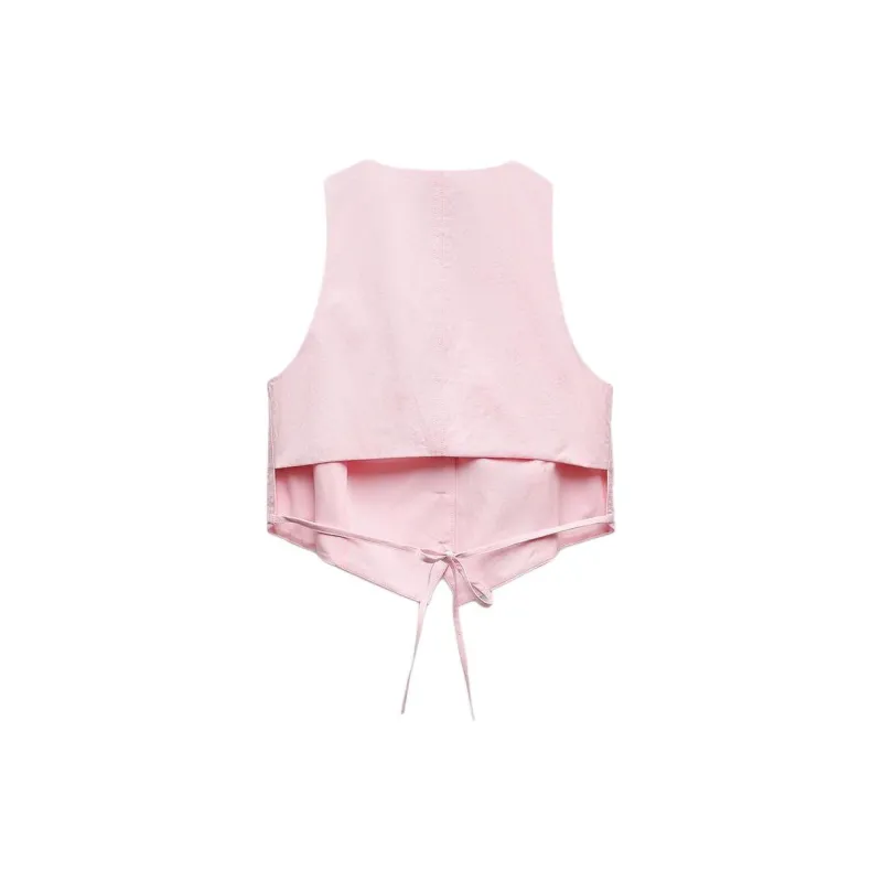 ZARA Trf Tank Tops Women's Pink-1