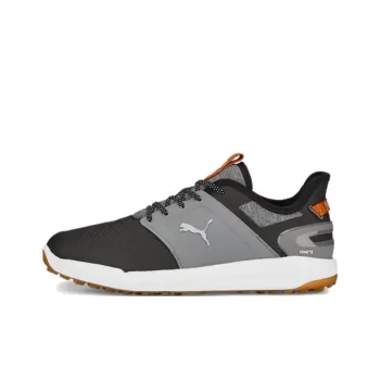 PUMA IGNITE ELEVATE Cushioning Lightweight Low Top Golf Shoes Men's Black Gray Color