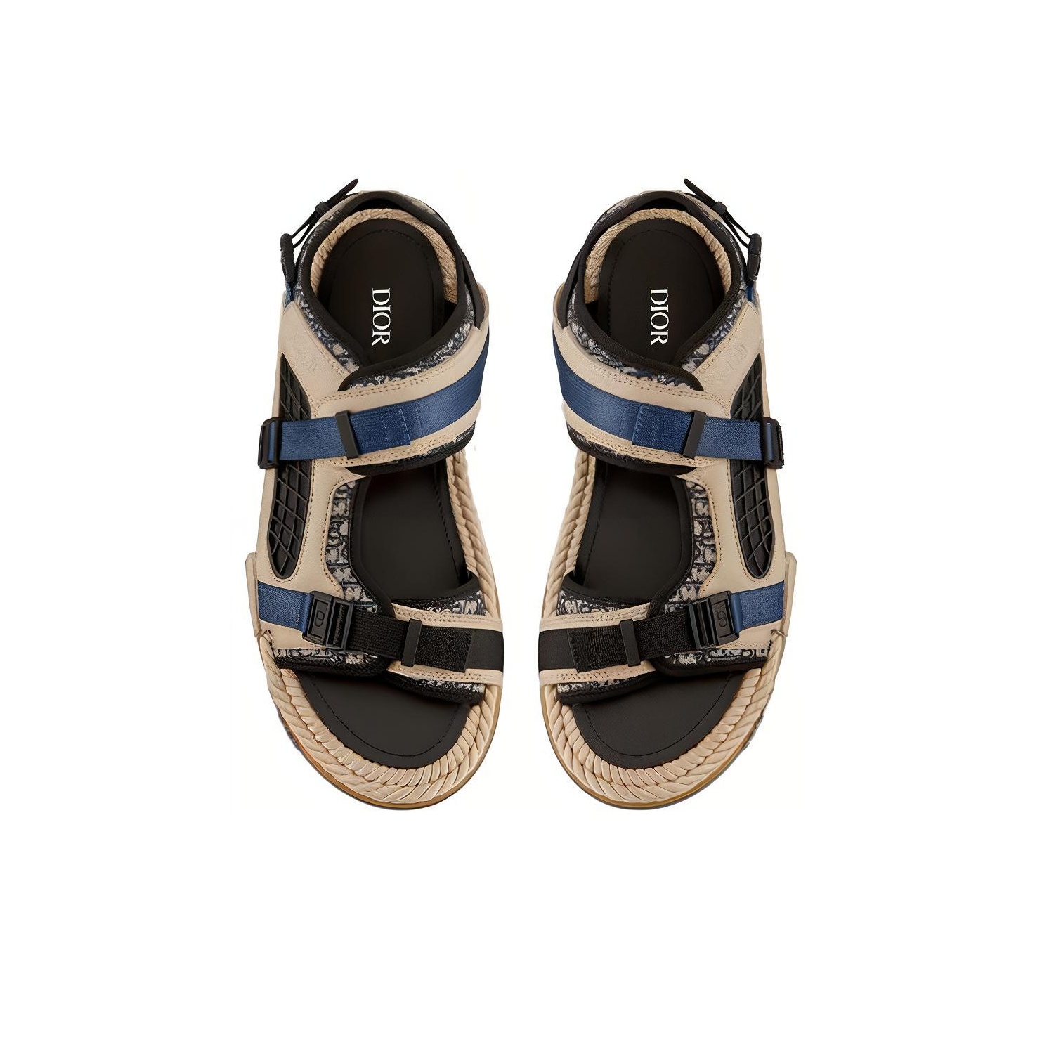 Dior　 Atlas Sandal　41 Dior Atlas Sandal Beige Black Oblique Jacquard Release