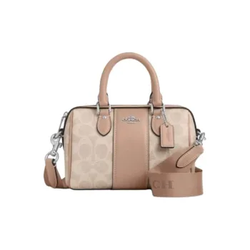 COACH Rowan Artificial Leather Crossbody One Shoulder Handbags Regular Women's Milk Tea Beige