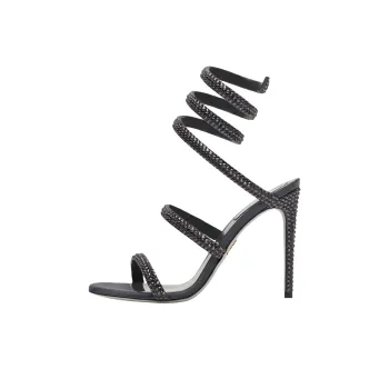 RENE CAOVILLA Cleo Strap Sandals 10.4cm Women's Dark Gray