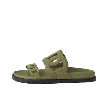 HERMES Extra Slide Slippers Women's Green