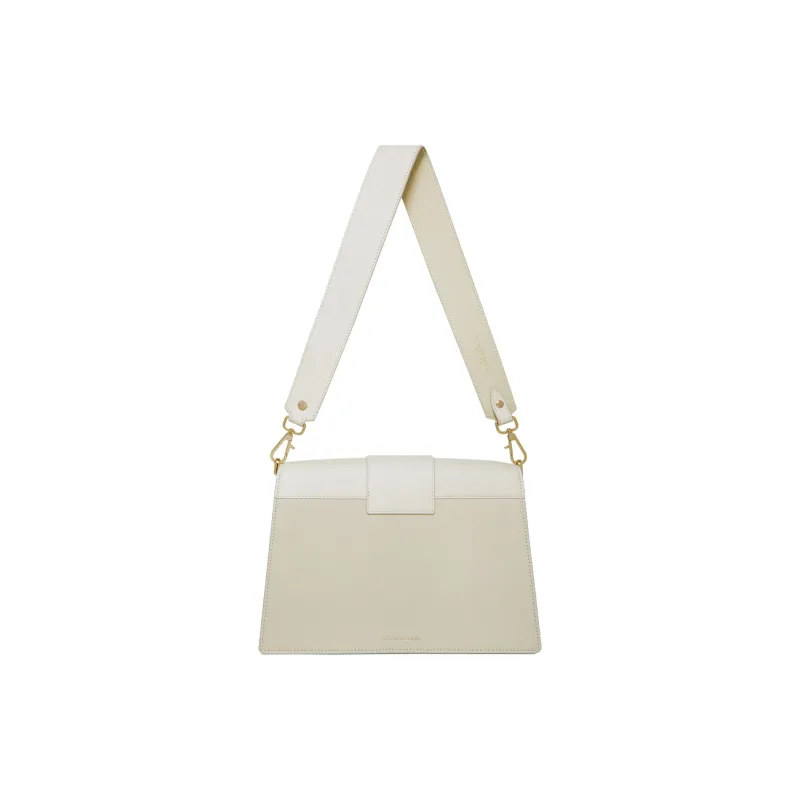 Strathberry Smooth Calf Leather Shoulder Bag Crossbody Bag Regular Women's Vanilla Color With Diamond Color-3