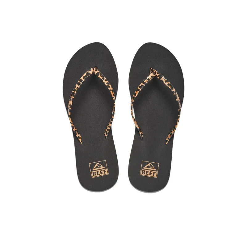 REEF Slip-Resistant Flip Flops Women's Black Brown-3