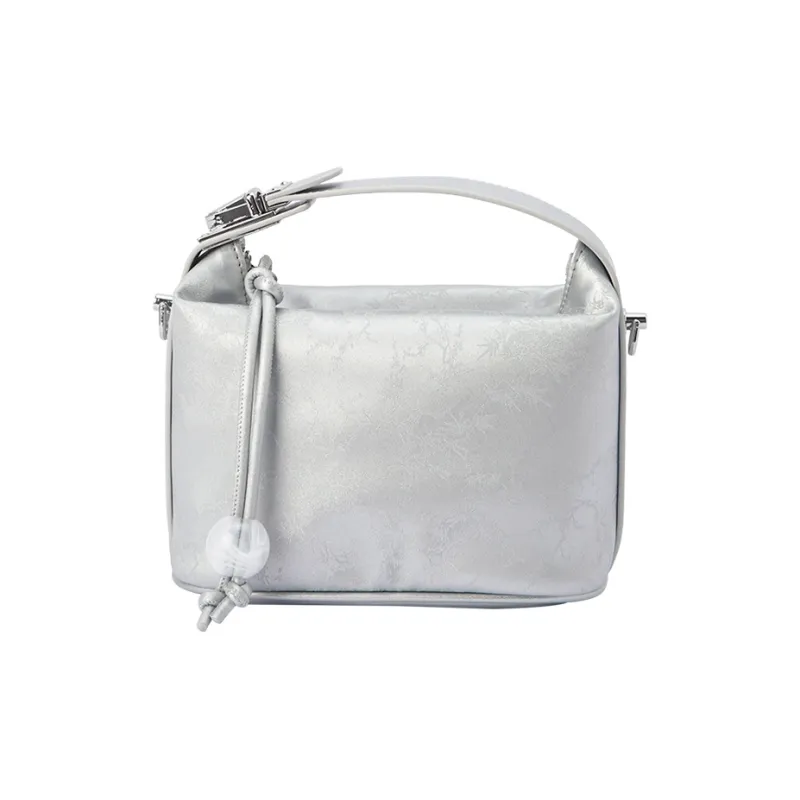 SEM/R PU One Shoulder Handbags Regular Women's Ecru/Smoke Gray Silver-2