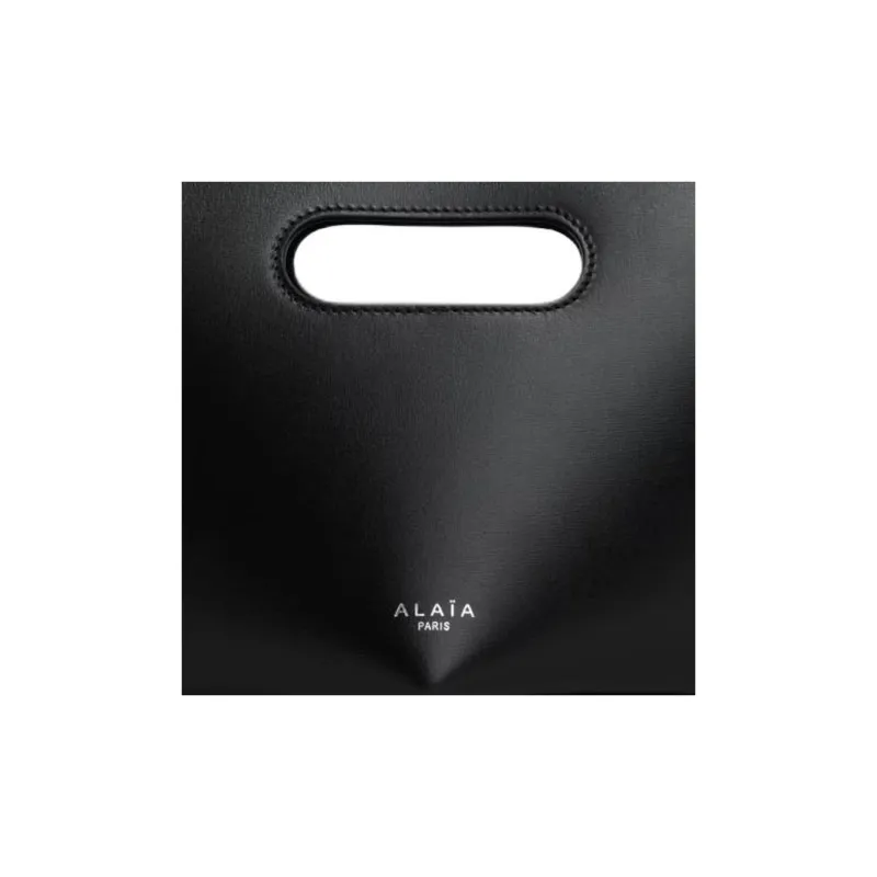Alaia Calfskin Clutches Handbags Small Size Women's Black-4