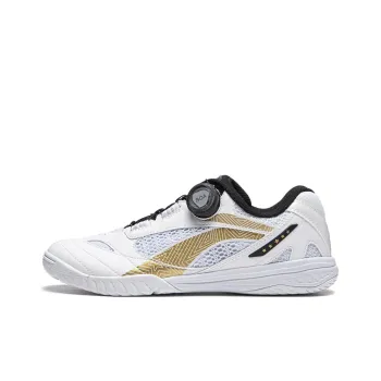 LiNing Hawkeye 2.0 Wear Resistant Low Top Professional Table Tennis Shoes Unisex White Gold Black