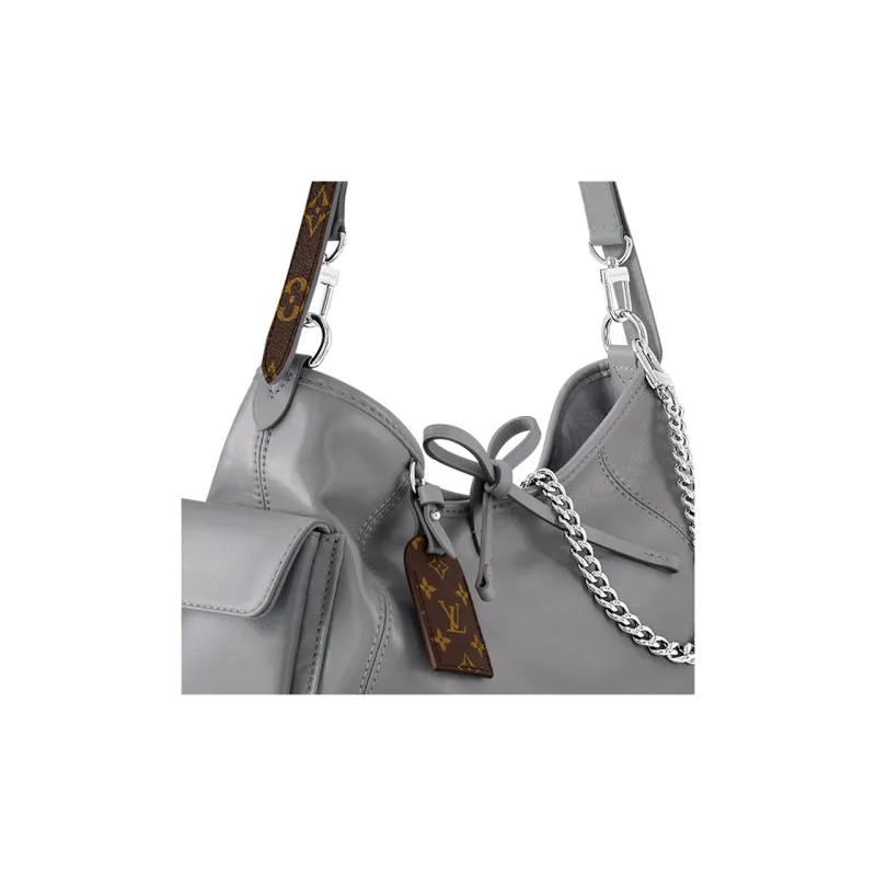 LOUIS VUITTON Carryall Cargo PM Shoulder Bag Small Grey-3