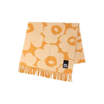 Marimekko Wool Knit Scarves Women's Orange