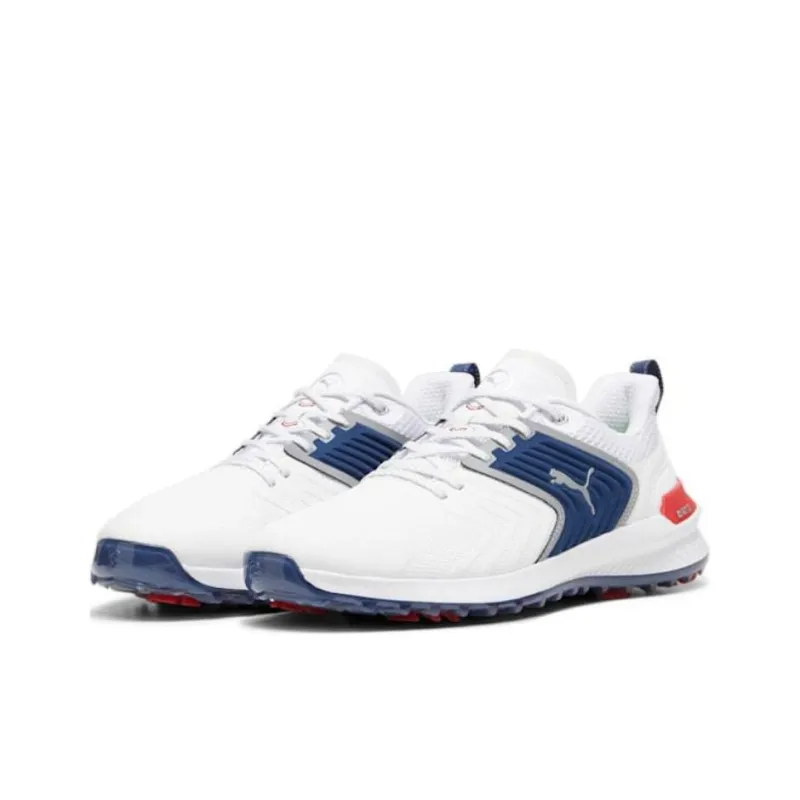 PUMA IGNITE Anti Slip Wear Resistant Low Top Golf Shoes Men's Blue White-2