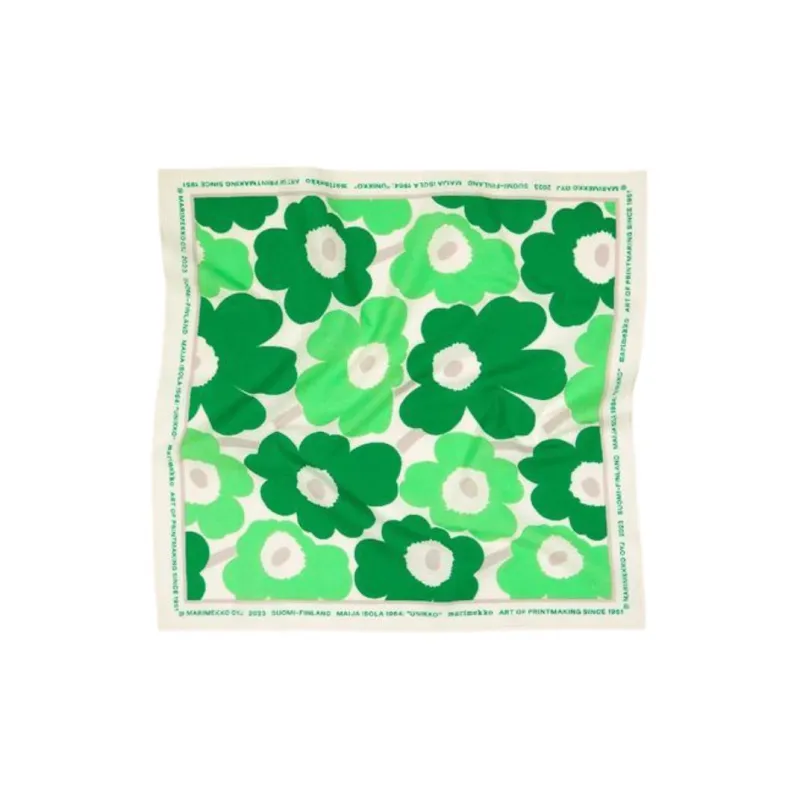 Marimekko Cotton Silk Scarves Women's Green-1