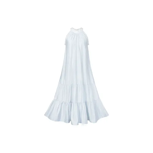 XUANSHU Sleeveless Dresses Women's Light Blue