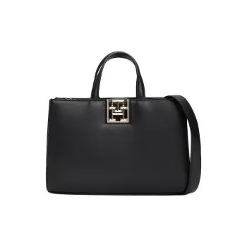 Tommy Hilfiger Polyurethane Shoulder Bag, Crossbody Bag, Handbag Small Size Women's Black