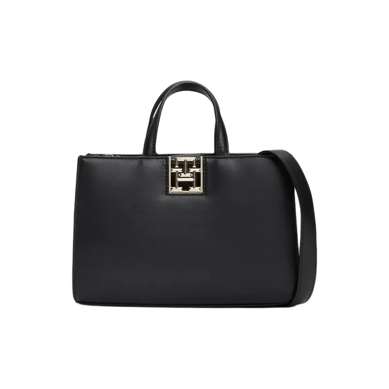 Tommy Hilfiger Polyurethane Shoulder Bag, Crossbody Bag, Handbag Trumpets Women's Black-0