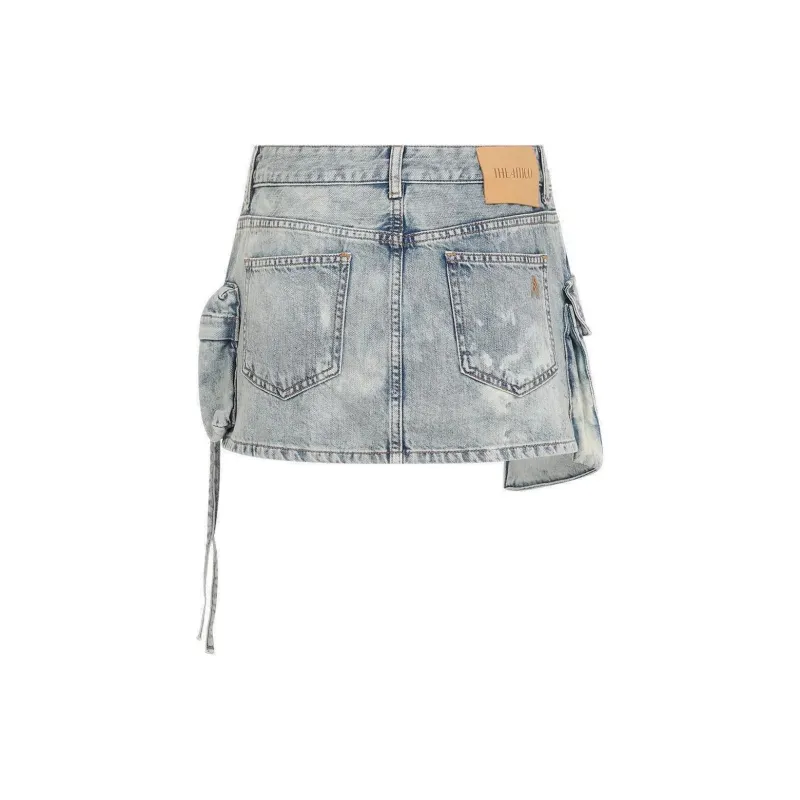The Attico Fay Bleach wash Mini Skirt-1