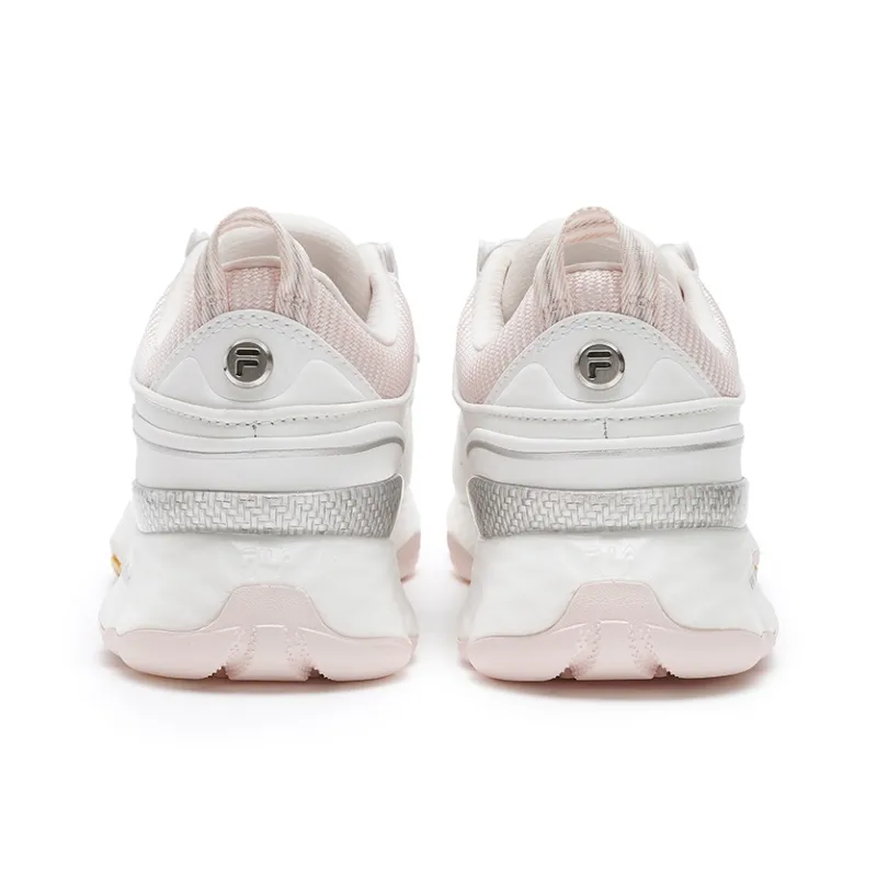 FILA Anti Slip Wear Resistant Low Top Golf Shoes Women's Bright White/Water Rose Pink-2