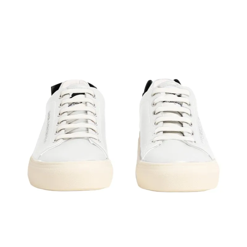 KARL LAGERFELD Chella Low Top Skateboard Shoes Women's White-3