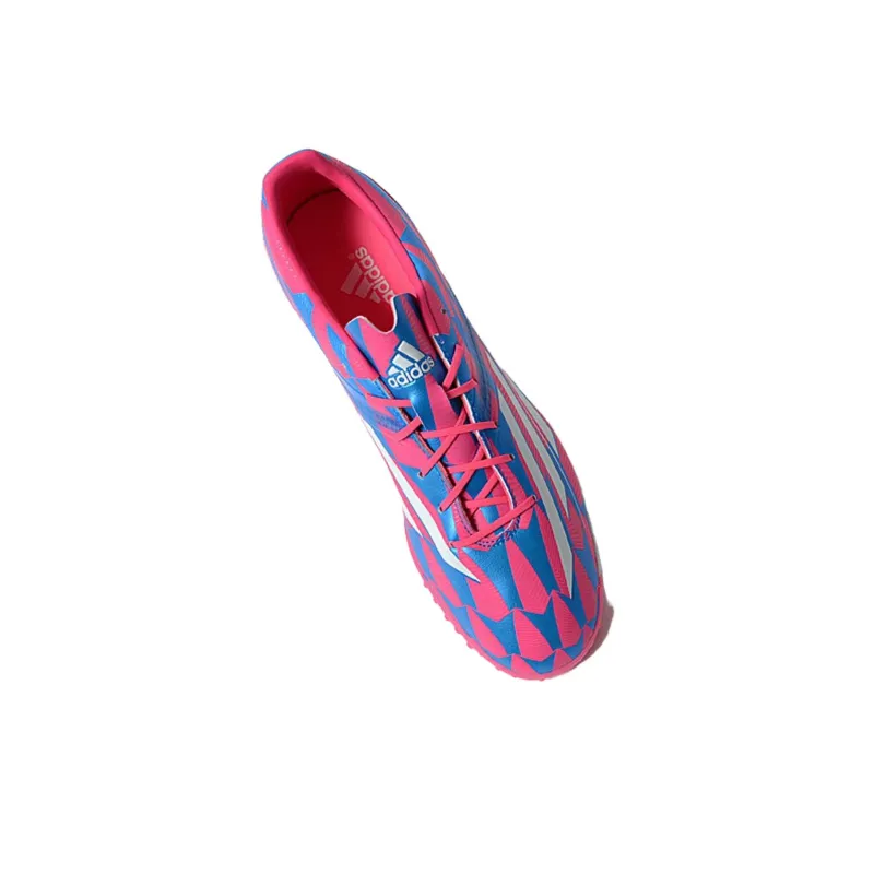 Adidas TF Rubber Broken Studs Artificial Ground Anti-Slip Wear-Resistant Soccer Shoes Men's Pink Blue-2