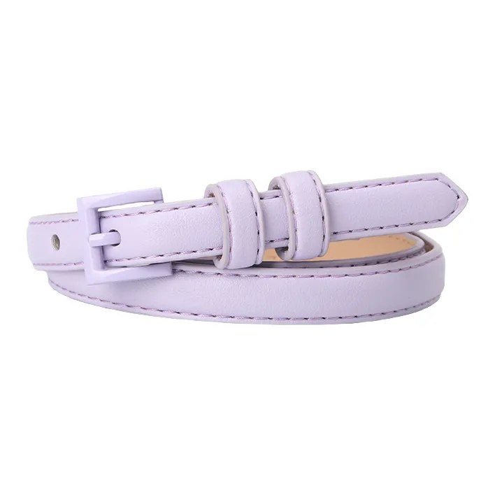 Emperor Penguin Fashion Dopamine Dressing Multi Color Student Decoration Denim Cow Leather Belts Women's Width  1.5cm-10
