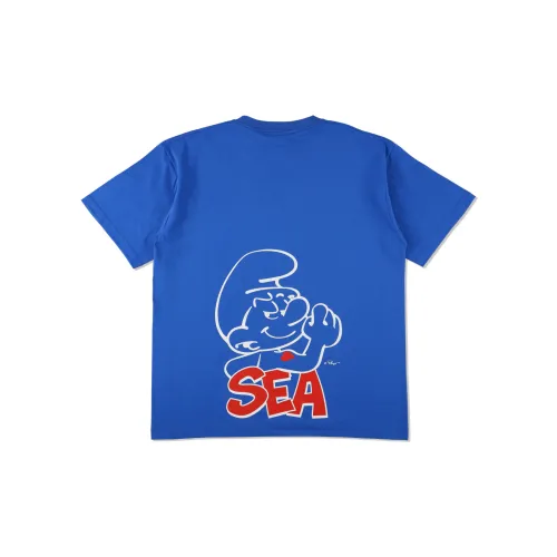 WIND AND SEA Blue Elf Co-branded Edition T-Shirts Unisex Blue