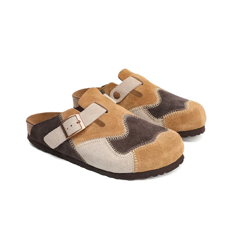 Khadgar Rubber Sole, Cork Sole, EVA Sole Slip Resistant Closed Toe Slippers Unisex-9