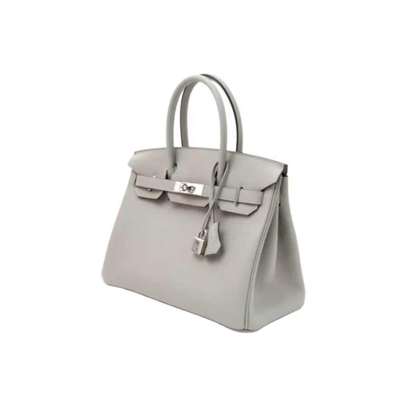 HERMES Birkin Togo Calfskin Birkin Bag Handbags Regular Women's 4Z Gris Mouette Gull Gray-1