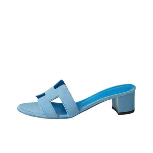 HERMES Oasis Slide Slippers Women's Blue