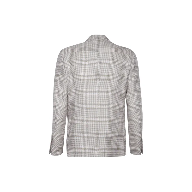 LARDINI Single breasted Houndstooth Blazer-1