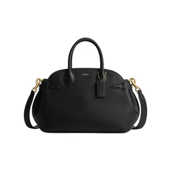 COACH Empire Cow Leather Shoulder Bag Crossbody Bag Handbag Women's Black
