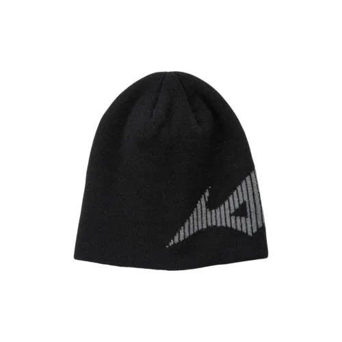 Mizuno Acrylic Polyester Synthetic Fiber Beanies Men's Black
