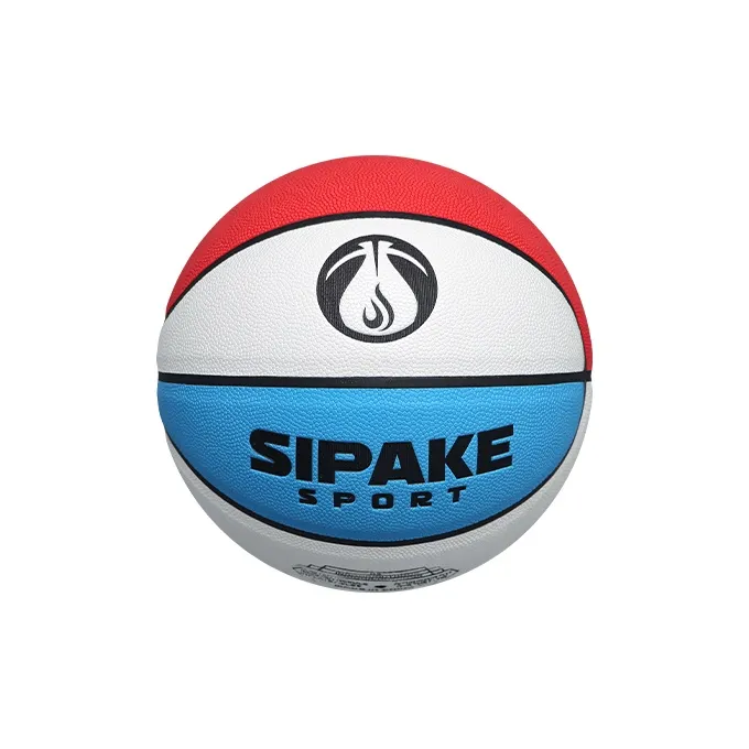 SIPAKESPORT PU Basketball Red Blue White Size 7 Training Unisex-4