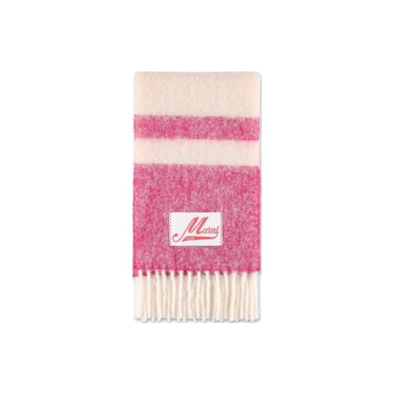 MARNI Mohair Knit Scarves Women's Pink-0