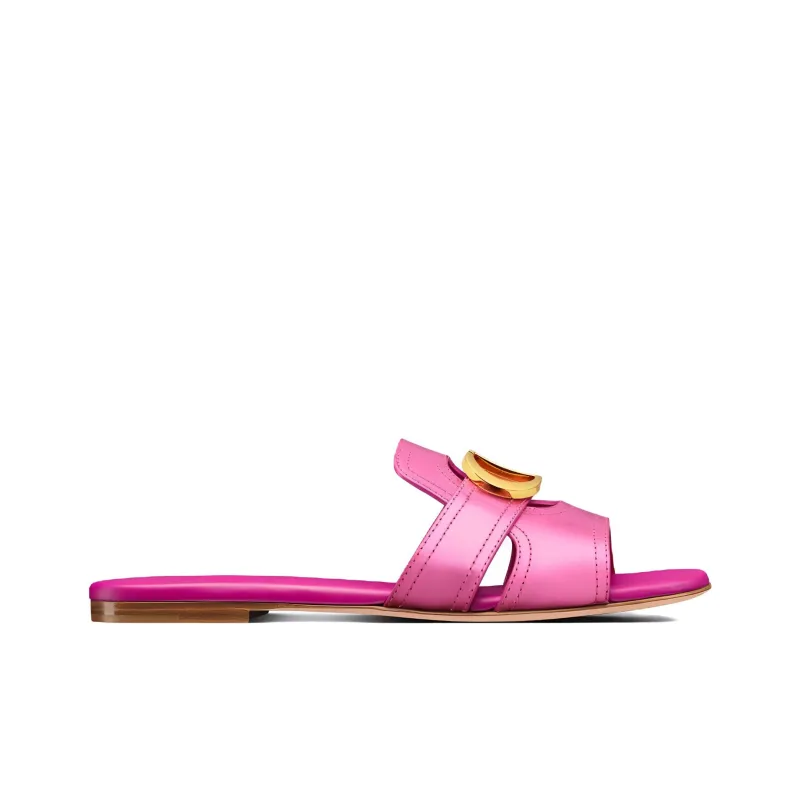 DIOR Odor-Resistant Slide Slippers Women's Metal Pink-1