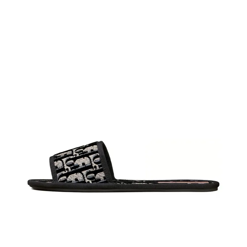 DIOR Chez Moi Slide Slippers Women's Black-0